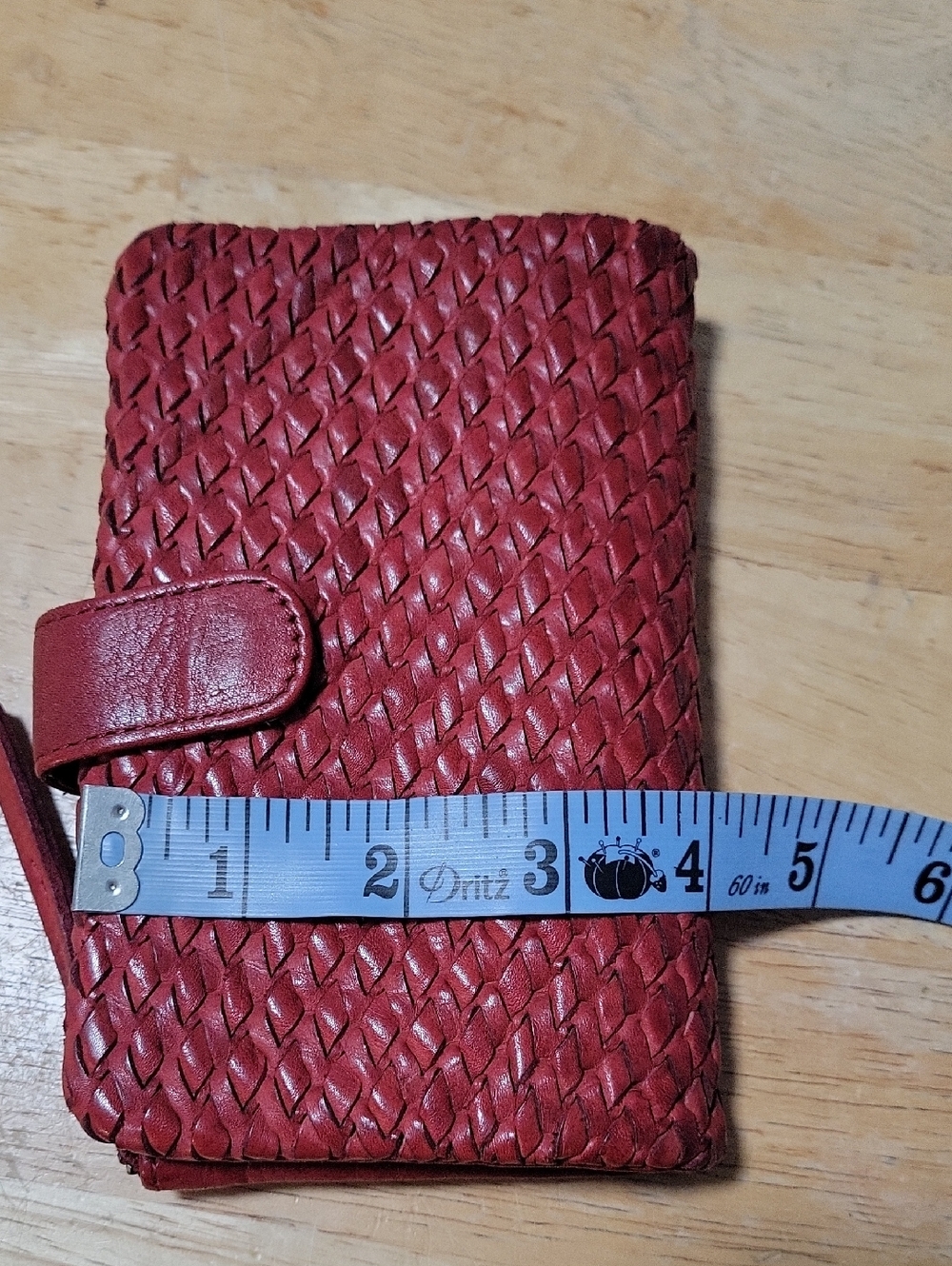 Vilenca Holland Woven Leather Wallet - Red - Picture 9 of 10